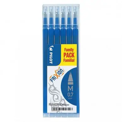 Recharge pour stylo effaçable Frixion Pointe moyenne 6 bleu - Pilot Acheter Direct