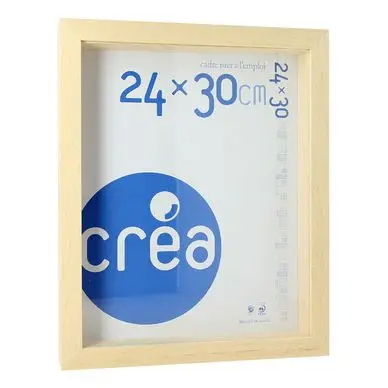 Cadre vitrine XXL en bois brut - Créa Dernier Modèle