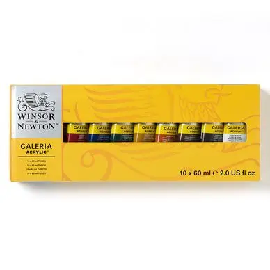 Peinture acrylique fine Galeria Assortiment 10 tubes 60 ml - Winsor & Newton Satisfait Ou Remboursé