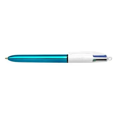 Nouvelle Collection Stylo bille 4 couleurs Corps Shine métallisé bleu - Bic