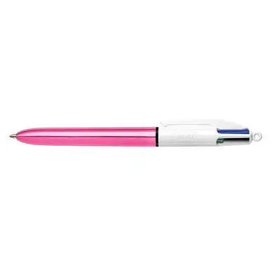 Bon Marché Stylo bille 4 couleurs Corps Shine métallisé rose - Bic