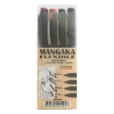 Feutre Mangaka Pochette Noir et Sépia - Zig Nouvelle Collection