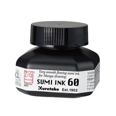 Prix Choc Encre japonaise Noire Sumi Ink 60 ml - Kuretake