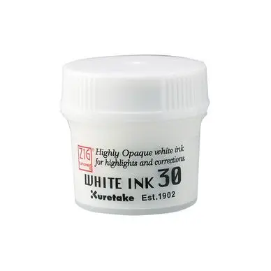 Jusqu'à Épuisement Des Stocks Encre japonaise Blanche opaque 30 ml - Kuretake