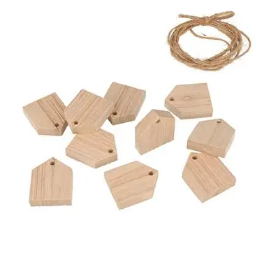 Satisfait Ou Remboursé Guirlande en bois 10 maisons 4 x 5 x 1 cm - Artemio