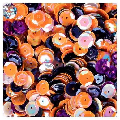 Sequin Halloween Ø 6 mm 100 g 5 couleurs assorties - CTOP Quantité Limitée