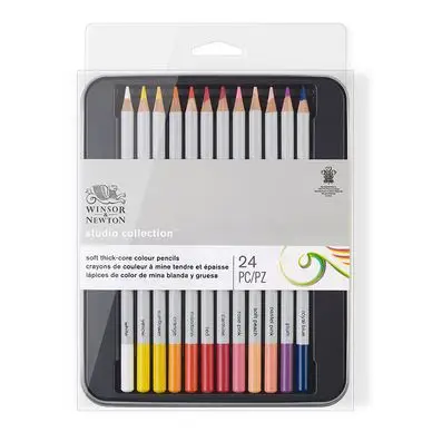 Nouvelle Collection Crayon de couleur Studio Boîte métal de 24 - Winsor & Newton