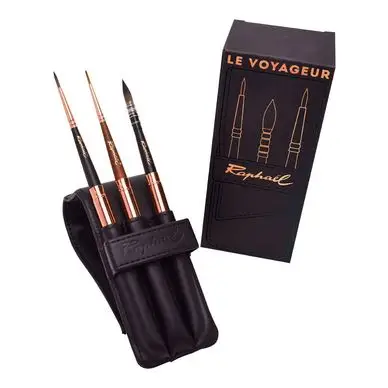 Pinceau Voyageur set de 3 + étui - Raphaël Dernière Chance