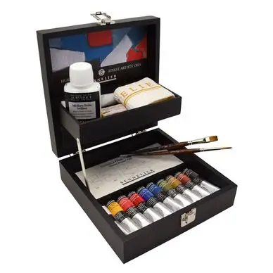 Nouvelle Collection Peinture à l'huile extra-fine Coffret bois noir 10 x 21 ml - Sennelier