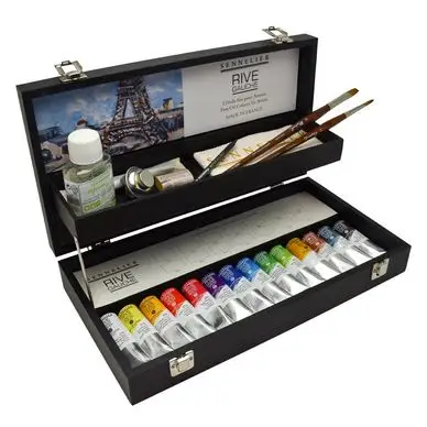Expédition Rapide Peinture à l'huile fine Rive Gauche Coffret bois noir 14 x 40 ml - Sennelier