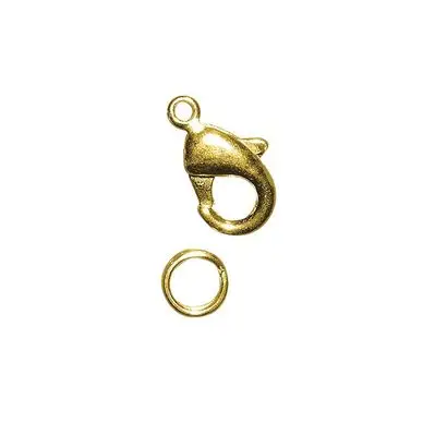 Fermoir Carabinier + Anneau Couleur or 9.5 mm - Rayher Solde