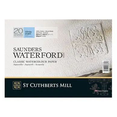 Bon Plan Bloc de papier Aquarelle Grain Fin 300 g/m² - Saunders Waterford