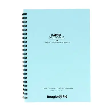 Bloc de croquis Bleu 100 g/m² 56 feuilles - Rougier&Plé Meilleur Prix