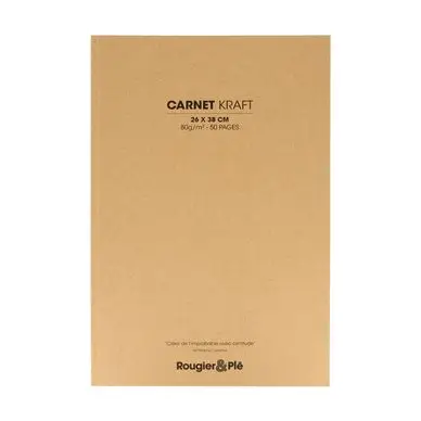 Réduction Carnet papier Kraft 80 g/m² 50 feuilles - Rougier&Plé