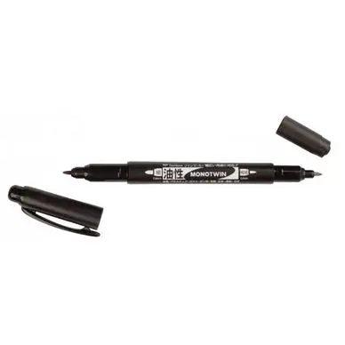 Acheter Direct Feutre permanent Mono Twin base Huile Double pointe Noir - Tombow