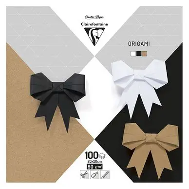 Papier origami Teintes neutres 20 x 20 cm 100 feuilles - Clairefontaine Meilleur Prix