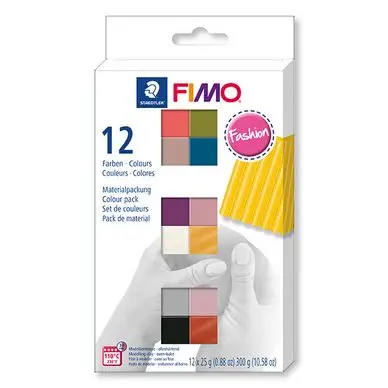 Pâte à modeler polymère Soft Set couleurs fashion 12 x 26 g - Fimo Dernière Chance
