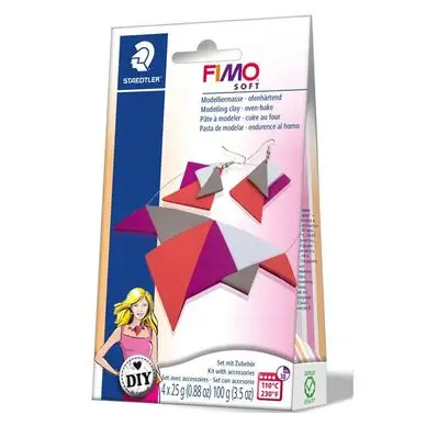 Dernier Modèle Kit Soft Bijoux triangle - Fimo