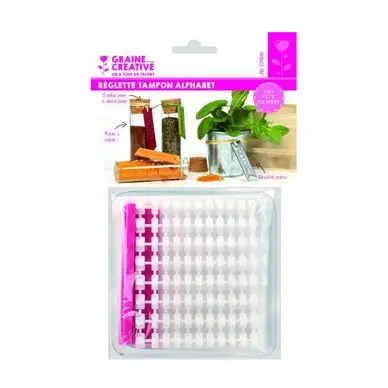 Pas Cher Réglette tampon alphabet pour pâte polymère - Graine Créative