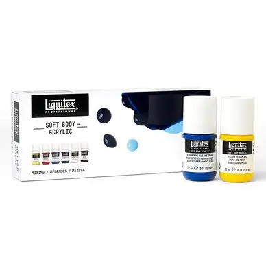 Peinture acrylique Soft Body fluide 59 ml Set Mélanges n°1 - 6 x 22 ml - Liquitex Prix Bas