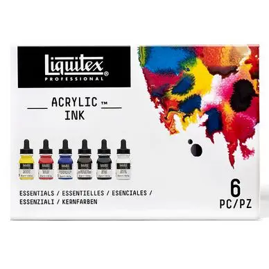 Achat Immédiat Encre acrylique Set Essentielles ink! 6 x 30 ml - Liquitex