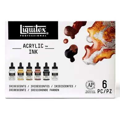 Encre acrylique Set Métalliques ink! 6 x 30 ml - Liquitex Super Prix