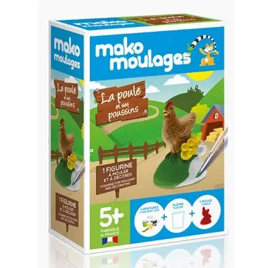 Atelier de moulage Ma poule et ses poussins - mako moulages Prix Réduit