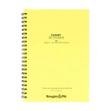 Acheter Direct Bloc de croquis Jaune 100 g/m² 56 feuilles - Rougier&Plé
