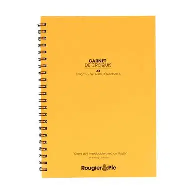 Bloc de croquis Orange 100 g/m² 56 feuilles - Rougier&Plé Affaire À Saisir
