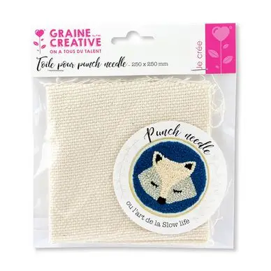 Toile pour Punch Needle 25 x 25 cm - Graine Créative Quantité Limitée
