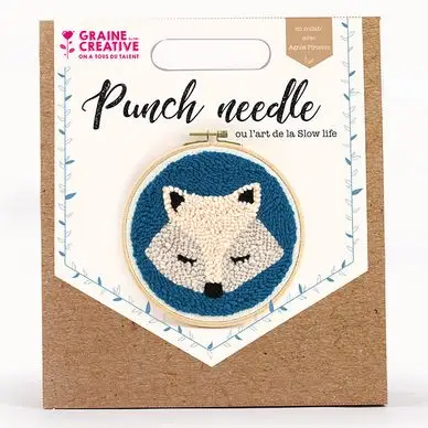 Punch needle Kit Renard Ø 20 cm - Graine Créative Super Prix