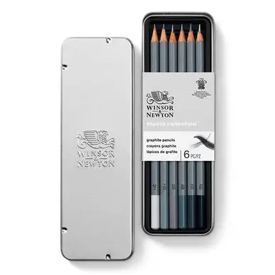 Acheter Direct Crayon graphite Studio Collection x 6 - Winsor & Newton