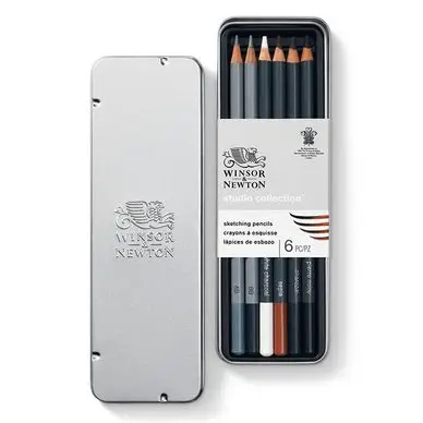 Crayon esquisse Studio Collection x 6 - Winsor & Newton Offre Du Jour