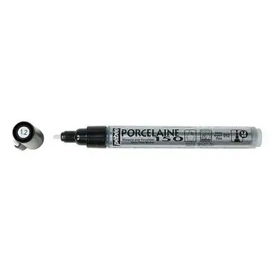 Paiement Sécurisé Feutre Porcelaine 150 pointe 1.2 mm Argent - Pébéo