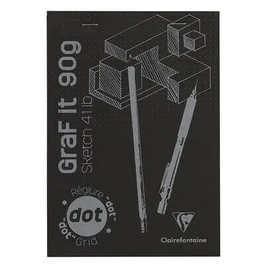 Bloc de papier GraF'it DOT avec repère 90 g/m² 80 Fles - Clairefontaine Prix Réduit
