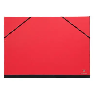 Carton à dessin à élastiques 37 x 52 cm Rouge - Clairefontaine Super Prix