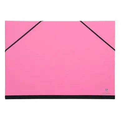 Carton à dessin à élastiques 37 x 52 cm Fuchsia - Clairefontaine Authentique