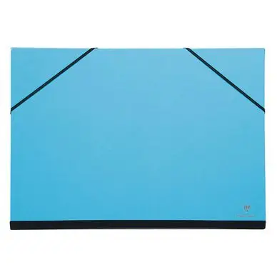Nouvelle Collection Carton à dessin à élastiques 37 x 52 cm Turquoise - Clairefontaine