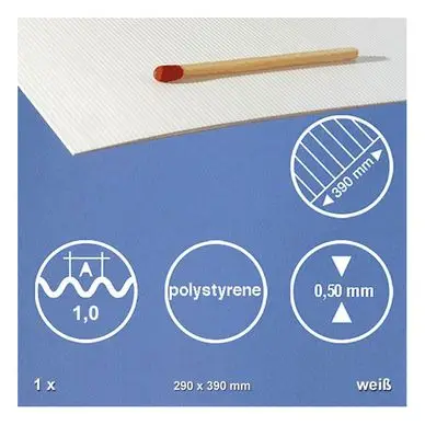Prix Promo Feuille de polystyrène ondulée 1 mm 29 x 39 cm - Schulcz