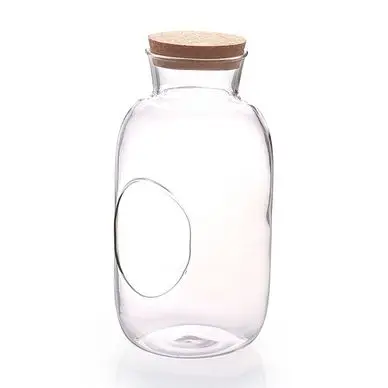 Authentique Bouteille en verre cylindrique Ø 12 cm - Graine Créative