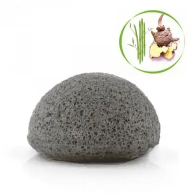 Éponge Konjac au charbon de bambou - My Cosmetik Certifié