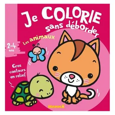 Album de coloriage Je colorie sans déborder Les animaux - Hemma Must-Have