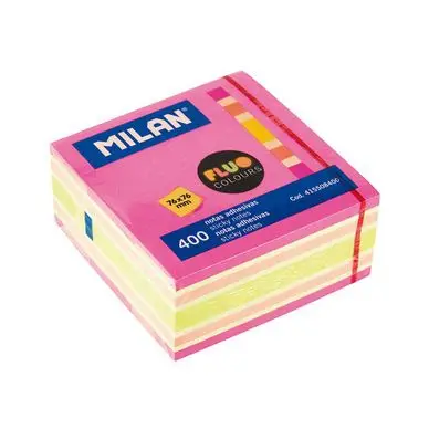 Promotion Bloc-notes adhésives Fluo 76 x 76 mm 400 pcs - MILAN