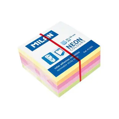 Bloc-notes adhésives Neon 50 x 50 mm 250 pcs - MILAN Promotion Saisonnière