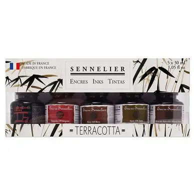 Produit De Marque Encre 60 ml Set Terres 5 x 30 ml - Sennelier