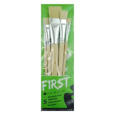 Brosse en soie blanche First Lot de 5 pinceaux - Léonard Offre Exclusive