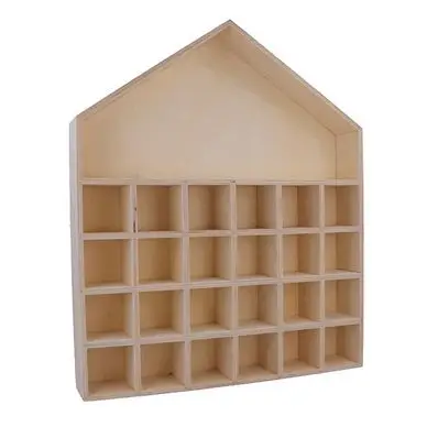 Calendrier de l'Avent en bois brut Maison - Artemio Pas Cher