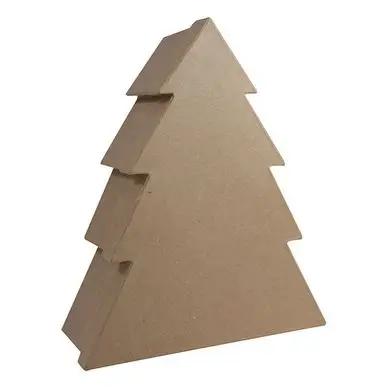 Seulement Aujourd'hui Boîte en papier mâché Sapin 10 x 29,5 x 25 cm - Décopatch
