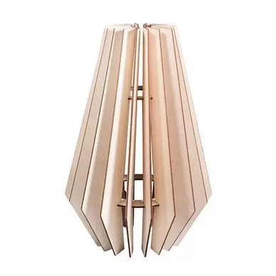 Acheter Direct Lampe en bois à lamelles Stockholm 24 x 24 x 35 cm - Rayher