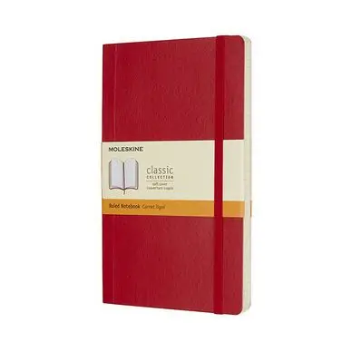 Carnet de notes Classic souple ligné 13 x 21 cm Rouge - Moleskine Populaire